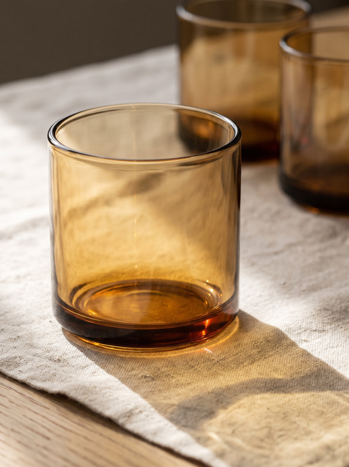 Hasami Porcelain Tumbler 85 mm, Amber, Set of 3