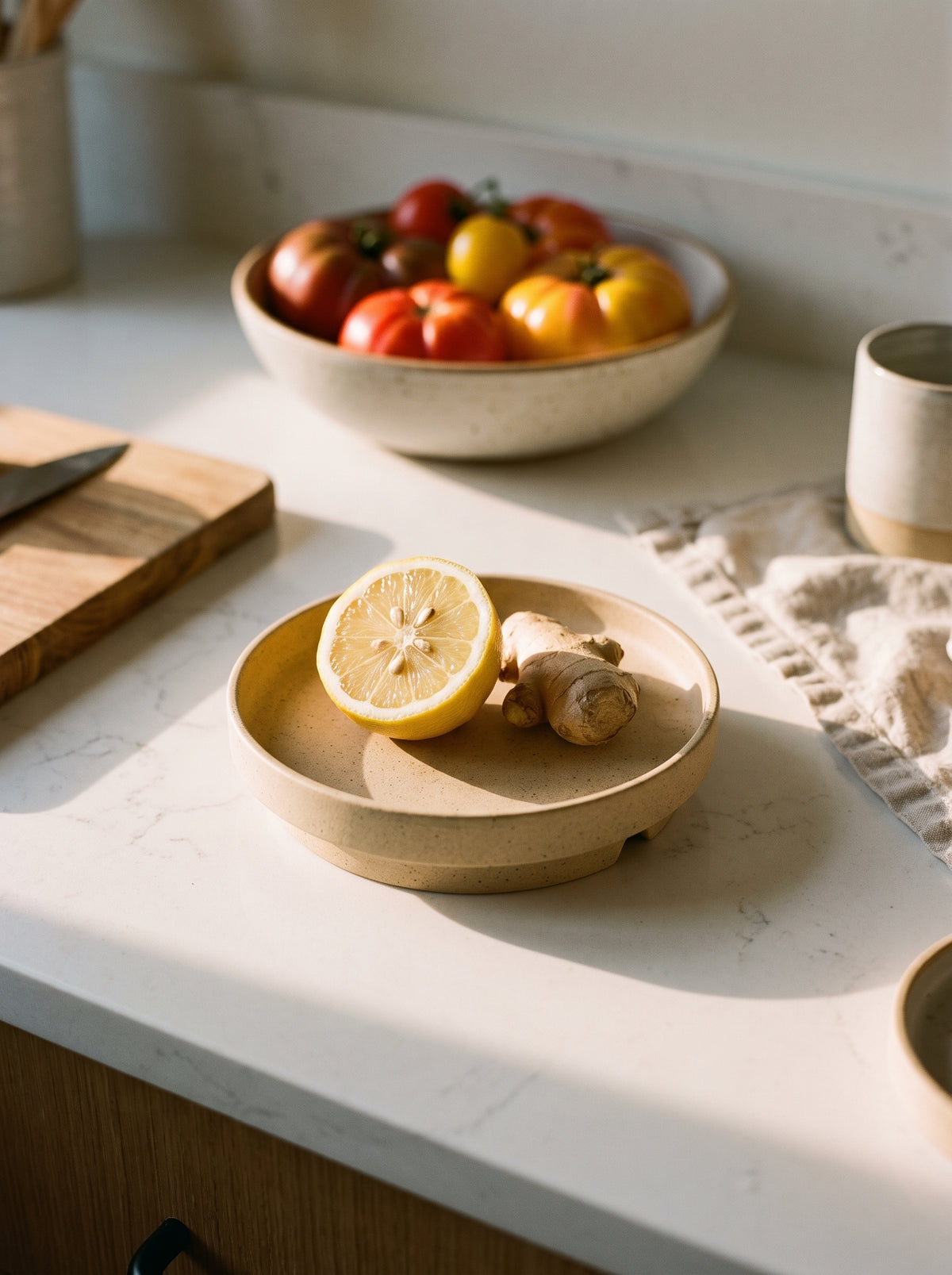 Hasami Porcelain Plate 85 mm, Natural