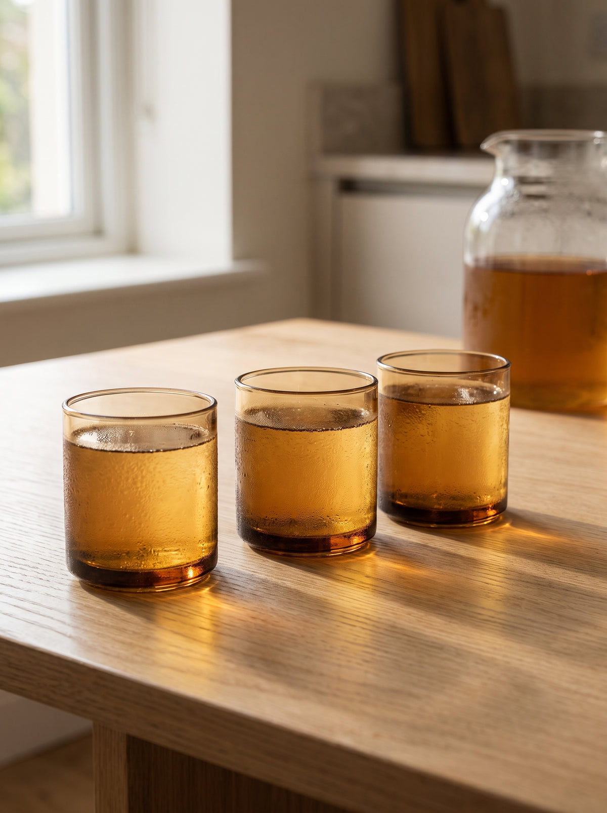 Hasami Porcelain Tumbler 85 mm, Amber, Set of 3