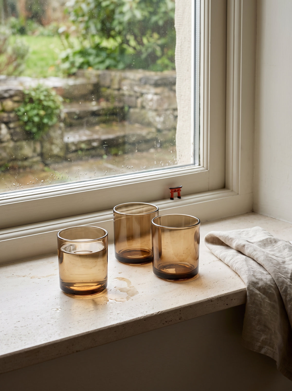 Hasami Porcelain Tumbler 85 mm, Amber, Set of 3