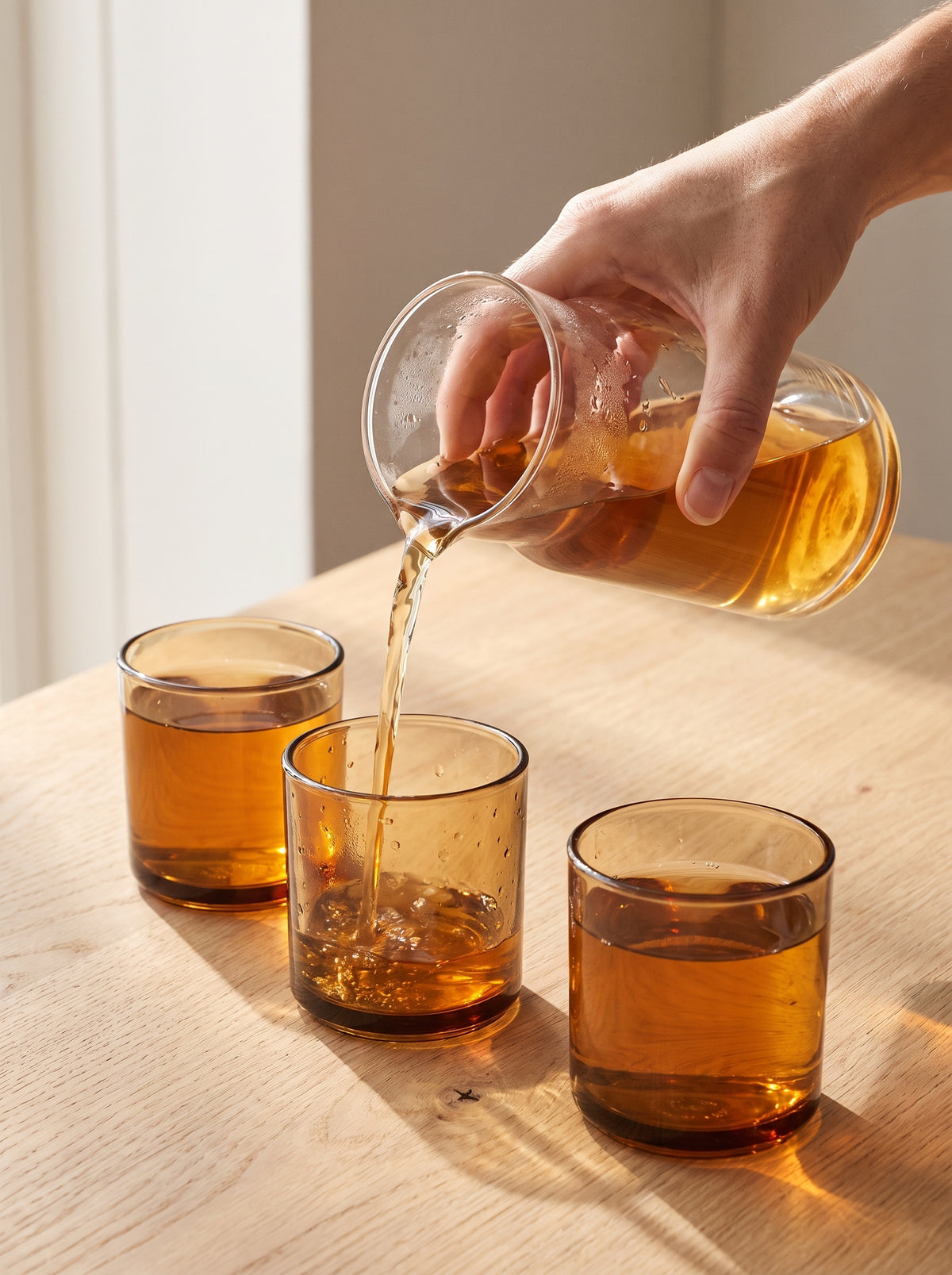 Hasami Porcelain Tumbler 85 mm, Amber, Set of 3